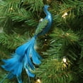 thumbnail image 3 of Northlight 9" Regal Peackock Glass Hanging Christmas Ornament - Turquoise Blue/Green, 3 of 3