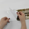 thumbnail image 4 of 12Sheets Peel and Stick Backsplash Tiles Stickers DIY Wall Decals 4.72 x 9.68inch Waterproof Self Adhesive Brown Gray Mosaic Marble Decor, 4 of 7