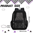 thumbnail image 3 of Black Mesh Backpack, 17X11.8X5.51 inch Breathable Mesh Daypack, Lightweight Travel Storage Backpack, Mesh Bookbag with Zipper, Outdoor Casual Mesh Rucksack, Multi Pocket Commute Backpack, 3 of 5
