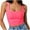 Hot Pink, variant on XFLWAM Women's Square Neck Sleeveless Crop Tops Double Layer Seamless Slim Fit Y2k Tank Tops Workout Fitness Casual Basic Crop Tops