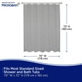 thumbnail image 3 of Kenney Microban Protected Medium Weight PEVA Shower Liner, 70" W x 72" H, Gray, 3 of 8