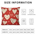 thumbnail image 5 of JEUXUS  Valentine's Day Pillow Covers  White Hearts Decor Red Throw Pillow Covers Valentine's Day Cushion Case Decoration for Sofa Couch, 5 of 5