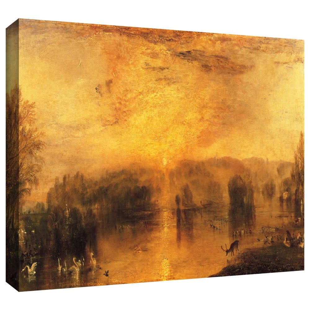 William Turner "The Lake, Petworth Sunset, A Stag Drinking" Gallery-Wrapped Canvas Art
