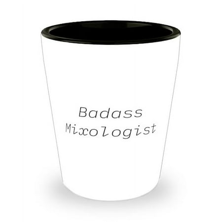 

amangny Badass Mixologist Shot Glass Mixologist Present From Colleagues Nice Ceramic Cup For Friends