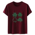 thumbnail image 1 of QIPOPIQ T-Shirts à Manches Courtes pour Femmes à Col Rond T-Shirts de la Saint-Patrick Tunique T-Shirt Trèfle T-Shirt Vert T-Shirts de la Saint-Patrick Hauts T-Shirt Tee T-Shirts de Fête T-Shirts Graphiques Aubaines, 1 of 2