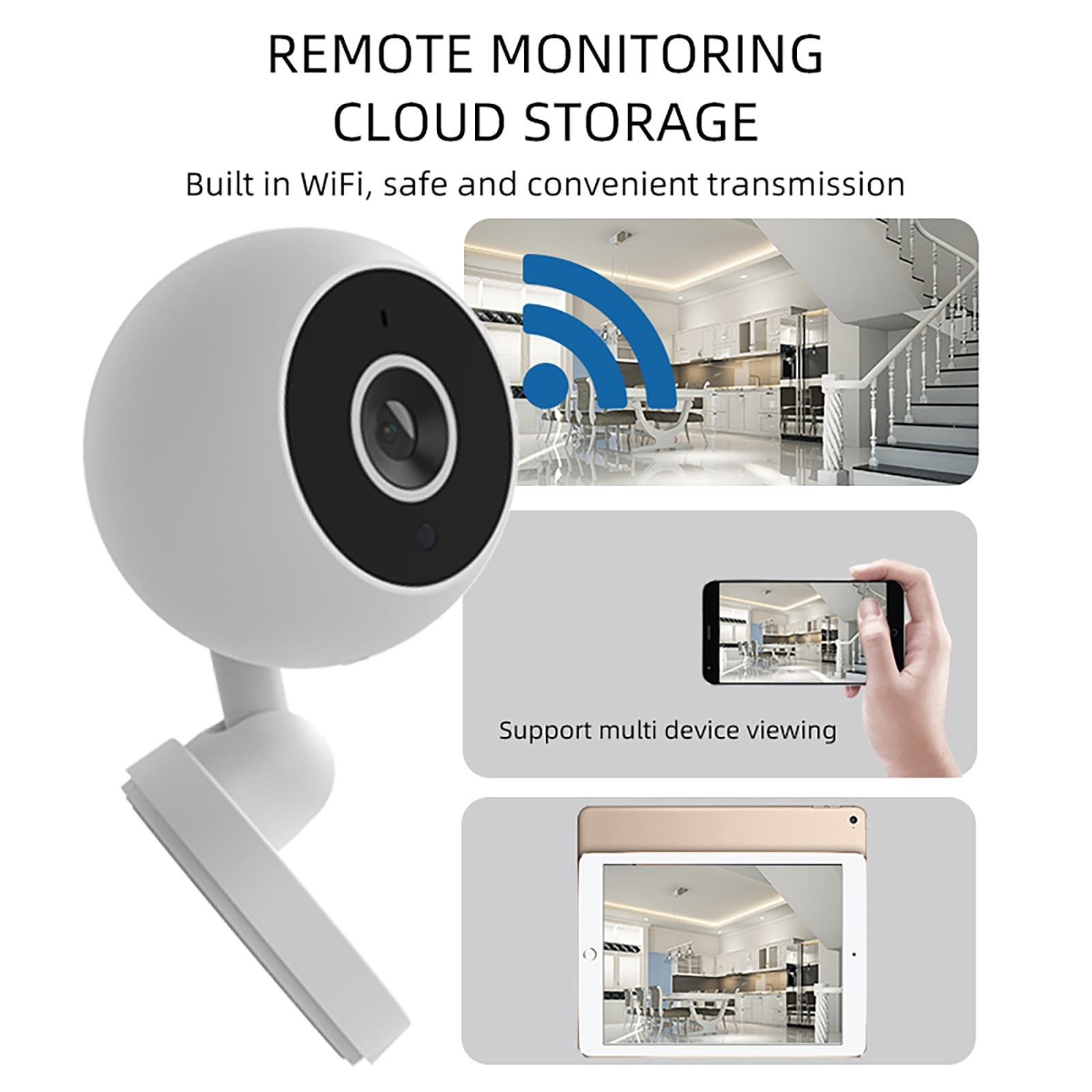Up to 50% off! YOHOME Camera WiFi Baby Monitor 1080P Indoor A I Tracking Audio Video Surveillance Smart 2pc