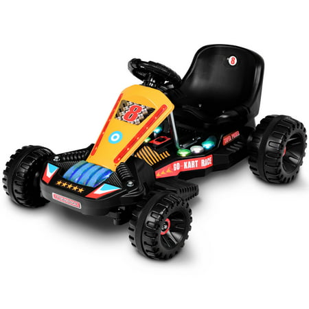 Goplus Electric Powered Go Kart Kids Ride On Car 4 Wheel Racer Buggy Toy Outdoor (Best 4 Wheel Drive Cars)