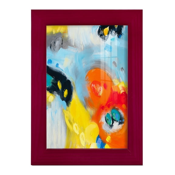 In the Loop II -Framed Print w/glass-Cherry Red