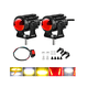 thumbnail image 2 of Faros De Lupa Luces Led Auxiliares Con Estrobo 5 Modos 120w Lab.G Negro, Rojo, 2 of 5