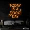thumbnail image 2 of Craftnamesign Today Is A Good Day Neon Sign, Bar Neon Sign, Wedding Decor, 2 of 4