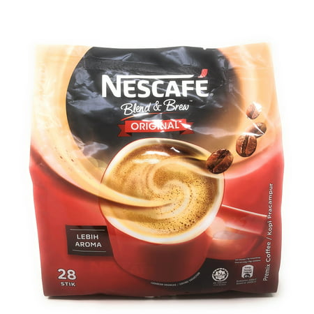 NescafÃ© 3 in 1 Instant Coffee Sticks ORIGINAL - 28 Serving Cold Or Hot Coffee Best Asian Nescafe Coffee - Great Taste - Unforgettable (Best Supermarket Instant Coffee)