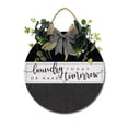 thumbnail image 1 of Laundry Today Or Naked Tomorrow Front Door Sign Funny Wreaths Hanging Wooden Plaque Decoration Round Rustic Wood Farmhouse Porch Decor for Home Front Door Decor, 11 x 11 Inch, 1 of 5