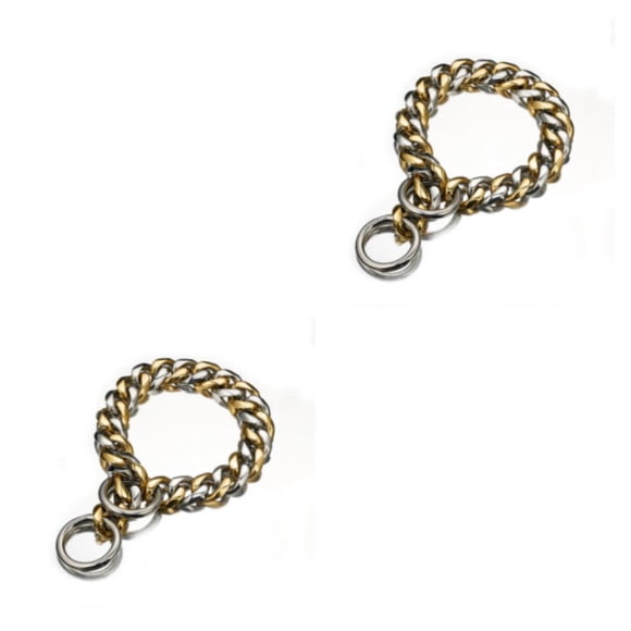 Greeniant Collar para perro cómodo y práctico para un fácil manejo Collar de cadena para perro de acero resistente y duradero Type5 NO5