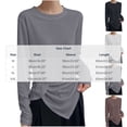 thumbnail image 5 of gbyLJF Womens Lightweight Long Sleeve Shirts Loose Comfy Crewneck Tops Casual Basic Fall T-Shirts, 5 of 5