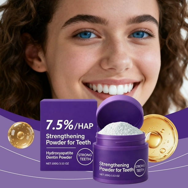 Polvo fortalecedor para dientes, hidroxiapatita, polvos de dentina, polvo restaurador de dientes, para manchas de té y café, 100 g de pasta de dientes.