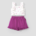 thumbnail image 4 of Disney Disney Frozen Elsa & Anna 2pcs Naia™ Gradient Print Camisole with Ruffled Shorts Set, 4 of 5
