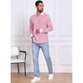 thumbnail image 5 of DARING DIVA Men's Striped Button Down Long Sleeve Stretch Shirts S Red, 5 of 7