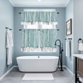 thumbnail image 3 of Aqua Tree Trunk Kitchen Curtains Sets for Windows 24 Inch Length, Farmhouse Forest Snow Watercolor Rod Pocket Window Treatments Tier Curtains and Valances Set for Bedroom/Bathroom, 3 of 8