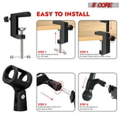 Adjustable Microphone Boom Arm Kit – Professional Studio Mic Stand with Pop Filter, Shock Mount & Adapters