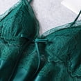 thumbnail image 5 of Sleepwear Sets for Women Lace Cami Tops with Removerable Pad Matching Short Silky Lounge Pajama Set Green M, 5 of 9