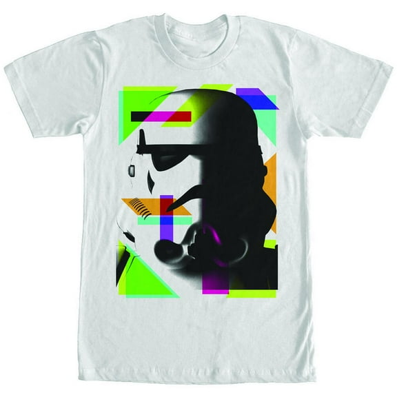 Men's Star Wars Stormtrooper Geometry  Graphic Tee White 2X Large