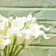 thumbnail image 4 of Morttic 20pcs Artificial Calla Lily Silk Flowers 13.4" for Home Kitchen Wedding Table Decoration (Cream), 4 of 18