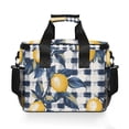 thumbnail image 7 of FORMRS Insulated Cooler Bag 24 Cans Capacity Soft Leakproof Lunch Box with Side Pockets, Beige Plaid Lemon, 7 of 7