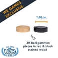 thumbnail image 3 of WE Games Wood Backgammon Pieces with Cloth Pouch - 1.125 inches, 3 of 8