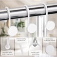 thumbnail image 5 of Shower Curtain Hooks White Shower Curtain Rings, Heavy Duty Metal Modern Decorative Shower Curtain Hooks Rust Proof Smooth Glide Shower Hooks for Shower Curtain, Shower Rod Hook, 12Pcs, 5 of 9