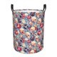 thumbnail image 1 of Fotbe music Skull record Retro Cesto de Ropa con Asas, Cesto Impermeable de Gran Capacidad, Bolsa de Lavado para Dormitorio, Cesto de Ropa con Ruedas y Asas-Small, 1 of 6