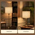 thumbnail image 5 of Drum Lamp Shades Set of 2, White Large Lampshades 15" Top X 15" Bottom X 12" Height, Large Lampshades Spider Fitter, Natural Linen Lamp Shade, Easy Assembly Required with 2 Lampshade Holders, 5 of 7