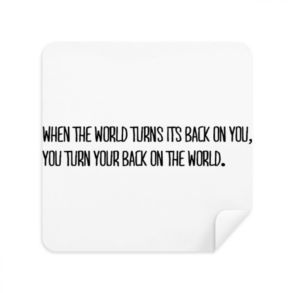 Turn Your Back To The World Glasses Cloth Screen Cleaner Suede Fabric 2