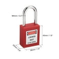 thumbnail image 2 of Unique Bargains Lockout Tagout Locks with Key, Loto Locks Safety Padlock Keyed Different with Lockout Tag Style 1, Red, 2 of 6