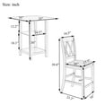 thumbnail image 7 of 5 Piece Dining Set with Double Shelf and four Chairs for Family Use, Dining Room Furniture, Black + Cherry, 7 of 7
