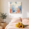thumbnail image 4 of Canvas Wall Art Ocean Corals Canvas Art Print Summer Beach Coral Sea Stars Retro Texture Pictures Wall Decor for Living Room Bedroom Artwork Decorations Stretched Framed Ready to Hang 8"x8", 4 of 9
