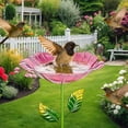 thumbnail image 6 of sruoe Flower Shaped Standing Bird Feeder, Iron Metal Bird Feeder with Stake, Ground feeders, Freestanding Outdoor Garden Yard Decor, Rustproof Weather Resistant Tray for Wild Birds, 6 of 6