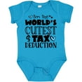thumbnail image 3 of Inktastic I'm the World's Cutest Tax Deduction Blue Hearts Boys or Girls Baby Bodysuit, 3 of 5