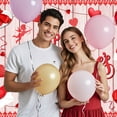 thumbnail image 3 of Valentines Day Backdrop, Valentines Romantic Pink Rustic Wood Red Love Hearts Cupid Backdrops for Photography, Happy Valentine's Day Party Decoration Background Banner Photo Booth Props,6X4ft, 3 of 5