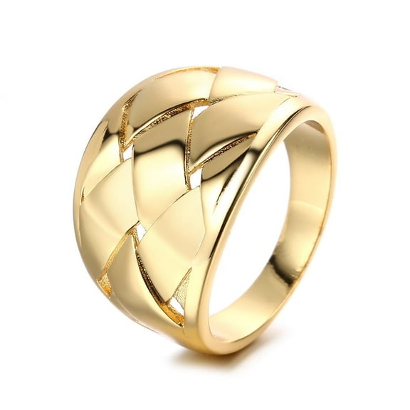 14K Gold Plated Criss Cross Ring