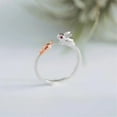 thumbnail image 2 of New Simple Cute Rabbit Bunny Creative Jewelry Sweet Animal Creative Exquisite Crystal Opening Rings, 2 of 3