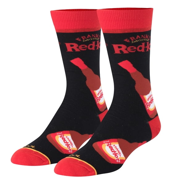 Cool Socks – Frank's RedHot Novelty Crew Socks Large for Men & Women – Fun Food Gift, Bold Everyday