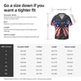 thumbnail image 2 of Cauagu Butterfly With USA Flag Men's Short Sleeve Button Down Hawaiian Shirt for Men Bowling Shirts Casual Summer Beach Shirt,Large, 2 of 6