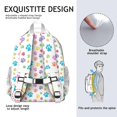 thumbnail image 5 of Pets Paws Print Colorful Backpack for School,Cute School Bag,Schoolbag with Adjustable Shoulder Straps & Padded Back,15.25"x11.5"x5.25", 5 of 6