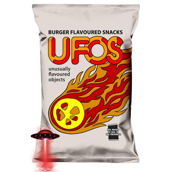 UFO'S Puffs Snack - 6x 100g UFO'S Burger Flavor (Value Pack Of 4) Favorite Snack Of The Pacific Islanders