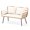 White, variant on Gymax Patio Wicker Loveseat Furniture w/Seat Back Cushions Heavy-Duty Metal Legs Outdoor White