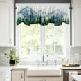 thumbnail image 3 of 54x18 Inches Green Misty Forest Window Treatment Valance Tree Mountain Kitchen Blackout Drapes Bathroom Bedroom Living Room Polyester Fabric Curtains Decorations Supplies, 3 of 6