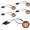 5x Amber, variant on 3/4" 3 LED Side Marker Light Plug Black Ring Mini Round Indicators12V 5x Red