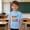 A836 Blue, variant on Girls 2026 First Day Of School Rainbow Graphic T Shirts Back To School Tops Short Sleeve Crewneck Tees Casual Campus Pullover Blouses Youth Student Uniform Tunics