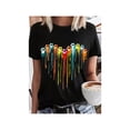 thumbnail image 1 of Women's Plus Size Casual T-Shirt with Heart Print - Crew Neck, Short Sleeve, Stretchy , Machine Washable, 1 of 6