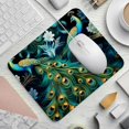 thumbnail image 2 of Peacock Square Desk Mat Mouse Mat Mouse Pad, 8.3x9.8 Inch, Non-Slip Rubber Bottom, Printed, Suitable for Office and Gaming, 2 of 6
